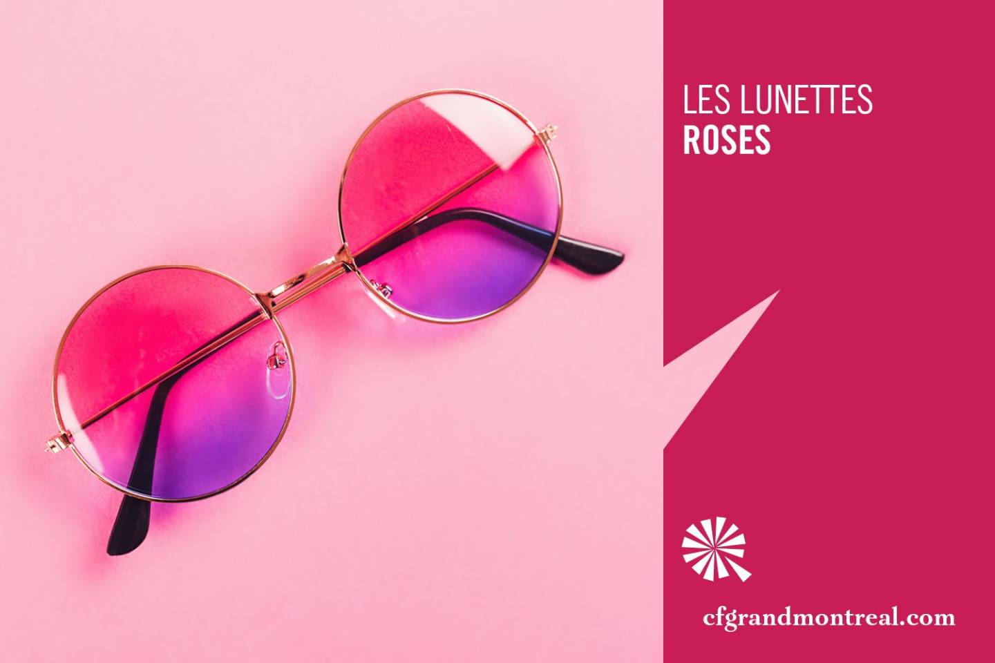 Les discount lunettes roses